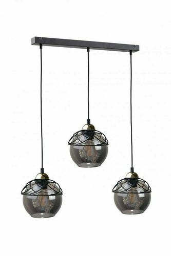 Verifica Lampă suspendată 3xE27 MERA BLACK/GOLD Keter Lighting