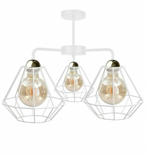 Verifica Lustră Keter Lighting FOSKAL 1417 alb-auriu, 3 × E27