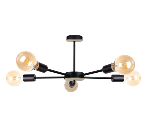 Verifica Plafoniera 5xE27 SUN WOOD BLACK