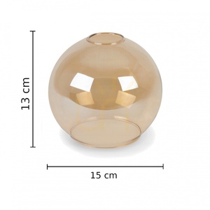 Plafonieră Keter Lighting MONDE BLACK 1984, 3×E27, neagră cu sticlă de culoarea mierii small 2