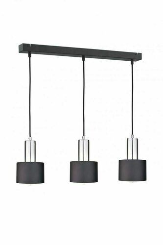 Verifica Lustră suspendată Keter Lighting LUCE BLACK SILVER 2054, 3×E27, negru/crom