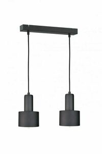 Lampă suspendată Keter Lighting Luce Black 2060, neagră, 2×E27, 50 cm small 0