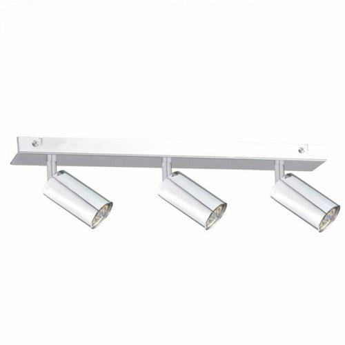 Verifica Bară cu spoturi EYE argintiu, 3 x GU10, 50 cm, metal, IP20 — fără becuri