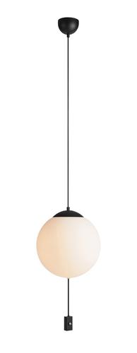 Verifica Pendul Markslojd HERE 3xE14 negru alb sticla metal 56 cm 107902