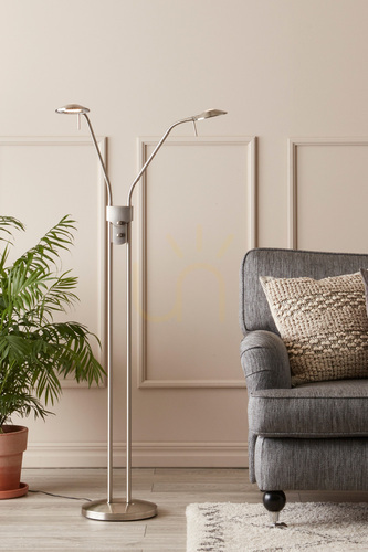 Verifica Lampă de podea Markslojd Hudson 2L oțel metal 135 cm dimmer 105583