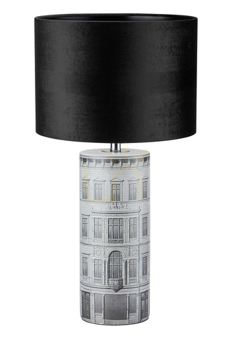 Verifica Lampă de masă Markslojd Ichi 108103 negru/gri ceramică catifea 64 cm