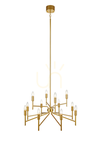 Verifica Pendul Markslojd Regent 12 becuri auriu metal 70 cm 108106