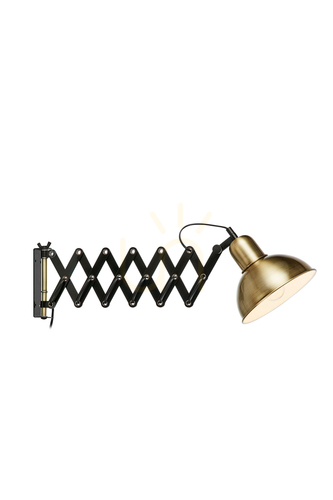 Verifica Aplică de perete Markslojd RIGGS 108104 alamă antichizată/negru metal 1x60W