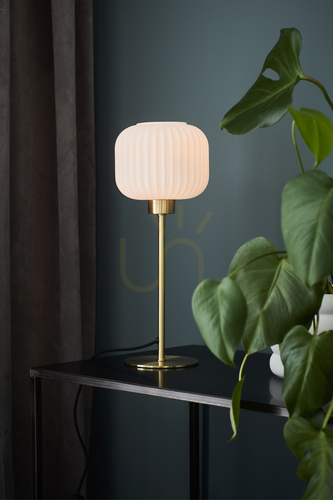 Verifica Lampă de masă Markslojd Sober 108120 alb alamă sticlă 38 cm