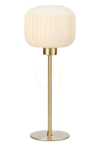 Verifica Lampă de masă Markslojd Sober 108120 alb alamă sticlă 38 cm