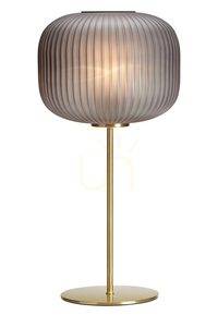 Lampă de masă Markslojd SOBER 107820 alamă periată sticlă smoky 50 cm small 0