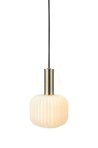 Pendul Markslojd SOBER 108122 alb sticlă/oțel 1 bec 40W small 0