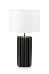 Lampă de masă Markslojd Column 108221 alb/negru ceramică textil 44 cm small 0