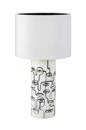 Verifica Lampă de masă Markslojd Family alb ceramică/catifea 61,5 cm 108246