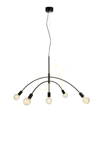 Verifica Lustră suspendată Markslojd CRUX 5 becuri negru metal 104 cm 108282