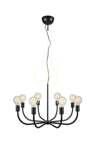 Verifica Pendul Markslojd Amistoso 8 becuri negru metal 76,5 cm 108291