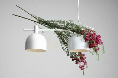 Verifica Lustră suspendată Aldex BERYL 2 WHITE 976H, bară cu două abajururi Ø 15 cm, alb mat, 2 × E27 max. 15 W LED, 52 cm