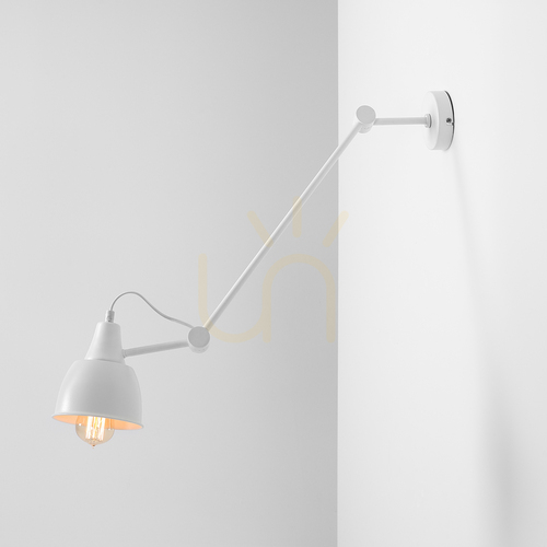 Verifica Plafonieră Aldex Aida White cu braț reglabil, metal alb, E27, abajur 14 cm, 814PL_G