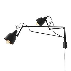Aplică Aldex SOHO WALL 2 BLACK 1002D1 cu două brațe articulate 2xE27 negru mat small 0