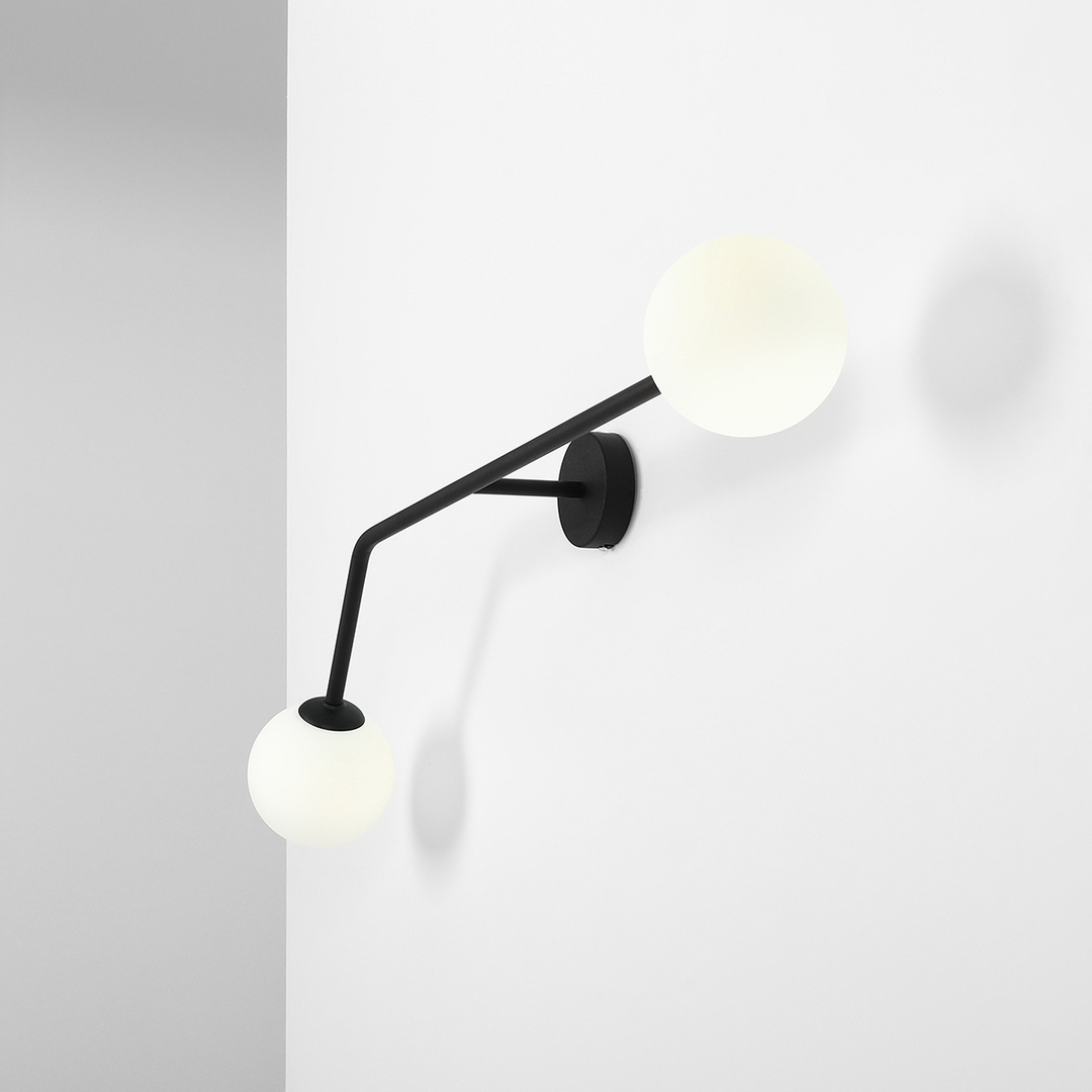 previzualizare Lampă de perete Aldex Pure Black Horizontal 2xE14 1064D1 Lampă de perete Aldex Pure Black Horizontal 2xE14 1064D1