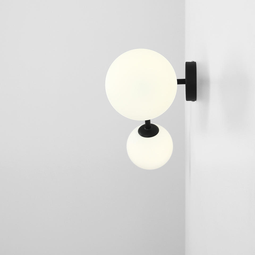 Afişa Lampă de perete Aldex Pure Black Horizontal 2xE14 1064D1 Lampă de perete Aldex Pure Black Horizontal 2xE14 1064D1