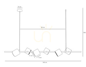 Lampă suspendată Aldex BOT 6, albă, 6×GU10-AR111, 1046K small 1