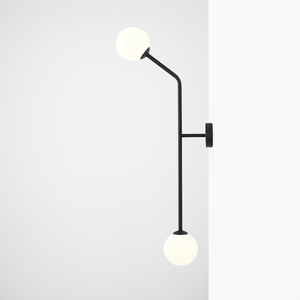 Lampă de perete Aldex neagră verticală metal sticlă E14 2 becuri 1064D1_2 2 Lampă de perete Aldex neagră verticală metal sticlă E14 2 becuri 1064D1_2 small 2