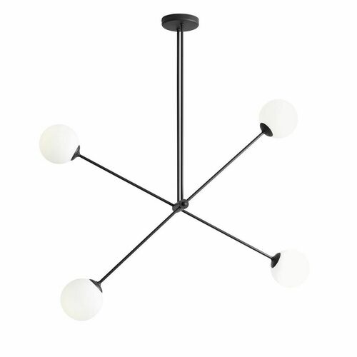 Verifica Plafon Aldex Ohio 4 negru metal/sticlă SKU 1081PL_L1