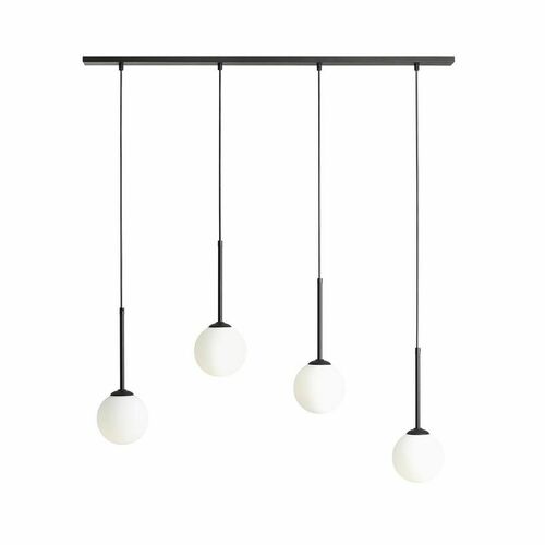 Verifica Lampă suspendată Aldex Bosso 4 neagră metal-sticlă 1087L1