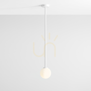 Plafonieră Aldex Pinne Long alb mat, glob din sticlă de 14 cm, E14 1080PL_G_L small 2