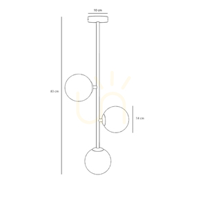 Plafonieră aurie Aldex Libra 3, 3 × E14, 1094PL_E30 small 3