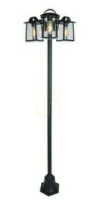 Stâlp iluminat exterior Lutec Kelsey 7273606012 negru aluminiu 191 cm small 0