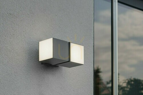 Verifica Aplică de exterior Lutec CUBA 5193808118 cu două cuburi LED rotative, 4000 K, antracit, IP54