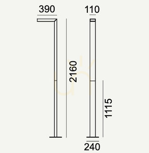 ASKER POLE 1360 ALUMINIU 2xLED 12W 3000K EEI C NORLYS small 4