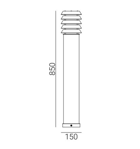 Verifica Light Post ALTA 85cm 1440GA E27 Galvanizat Norlys.