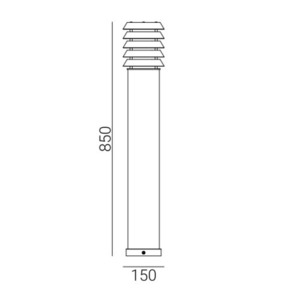 Light Post ALTA 85cm 1440GA E27 Galvanizat Norlys. small 1