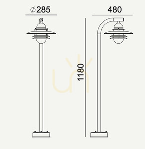 OSLO 245GA E27 stâlp de iluminat galvanizat Norlys small 4
