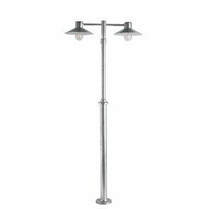 Felinar de grădină Norlys Lund 275GA cu două brațe, zincat la cald, 2 × E27, 170–230 cm small 0