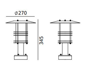 Stâlp de iluminat exterior Norlys Stockholm galvanizat 34,5 cm E27 284GA small 1