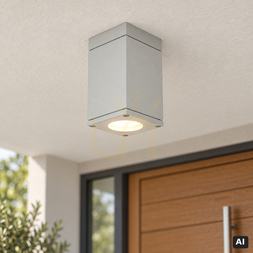 Verifica Plafonieră de exterior Norlys SANDVIK 795AL aluminiu RAL 9006 GU10 4W IP54 IK08