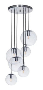 Lampă suspendată modernă BACAN set de 6 lămpi din sticlă transparentă cupru 0 Lampă suspendată modernă BACAN set de 6 lămpi din sticlă transparentă cupru small 0