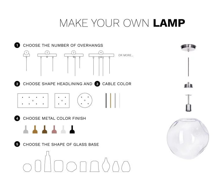 Afişa Lampă modernă cu pandantiv Bacan Set de 3 lămpi din alamă transparentă Famlight Lampă modernă cu pandantiv Bacan Set de 3 lămpi din alamă transparentă Famlight