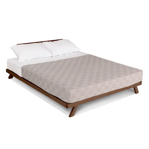 Pat dublu WoodMan Allegro 140x200 din fag masiv, nuc WUA-00796 small 3