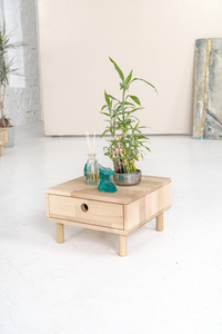 Noptieră WoodMan Cone, lemn de fag natural, 40x40x24 cm, WUA-00925 1 Noptieră WoodMan Cone, lemn de fag natural, 40x40x24 cm, WUA-00925 small 1