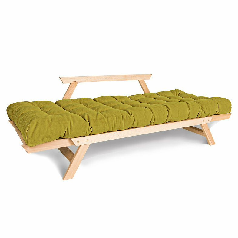 previzualizare Canapea extensibilă WoodMan Allegro verde lemn brut 203x80 cm 100379 Canapea extensibilă WoodMan Allegro verde lemn brut 203x80 cm 100379