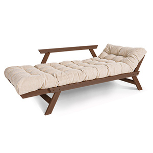 Canapea extensibilă WoodMan Allegro, fag, nuc, crem, WUA-00532 small 1