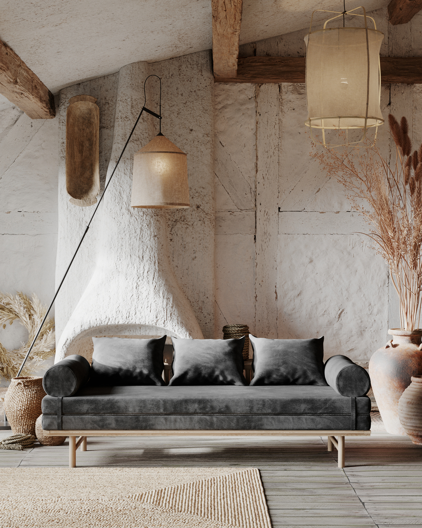 Afişa Canapea extensibilă WoodMan Le MAR lemn masiv brut grafit WUA-01377 Canapea extensibilă WoodMan Le MAR lemn masiv brut grafit WUA-01377