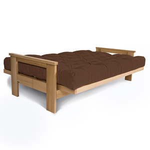 Canapea extensibilă WoodMan Mexico lemn masiv maro 210x105 cm SKU 100620 small 2