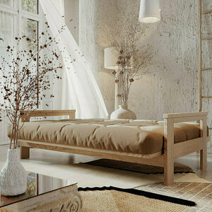 Canapea extensibilă WoodMan Mexico, lemn fag, bej, 210x105/145 cm, WUA-00627 small 8