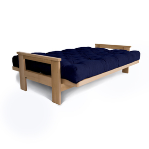 Canapea extensibilă WoodMan MEXICO, lemn fag, natural/albastru, WUA-00628 small 1